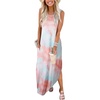 image:imageANRABESS Women Summer Maxi Dress Beach Vacation Sundress Sleeveless Casual Loose Shirt Dresses 2026 Travel OutfitsTie Dye Rainbow