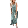image:imageANRABESS Women Summer Maxi Dress Beach Vacation Sundress Sleeveless Casual Loose Shirt Dresses 2026 Travel OutfitsTie Dye Tea Green
