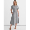 image:imageANRABESS Women Summer Short Sleeve Midi Dress Striped amp Gingham Casual ALine Button Collar Shirt Dress Beach amp VacationBlack White Stripe