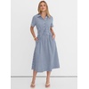 image:imageANRABESS Women Summer Short Sleeve Midi Dress Striped amp Gingham Casual ALine Button Collar Shirt Dress Beach amp VacationBlue White Plaid