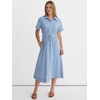 image:imageANRABESS Women Summer Short Sleeve Midi Dress Striped amp Gingham Casual ALine Button Collar Shirt Dress Beach amp VacationBlue White Stripe