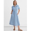 image:imageANRABESS Women Summer Short Sleeve Midi Dress Striped amp Gingham Casual ALine Button Collar Shirt Dress Beach amp VacationBlue White Stripe