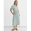 image:imageANRABESS Women Summer Short Sleeve Midi Dress Striped amp Gingham Casual ALine Button Collar Shirt Dress Beach amp VacationGreen White Stripe
