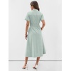 image:imageANRABESS Women Summer Short Sleeve Midi Dress Striped amp Gingham Casual ALine Button Collar Shirt Dress Beach amp VacationGreen White Stripe