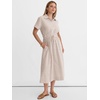 image:imageANRABESS Women Summer Short Sleeve Midi Dress Striped amp Gingham Casual ALine Button Collar Shirt Dress Beach amp VacationLight Brown White Stripe