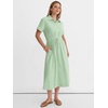 image:imageANRABESS Women Summer Short Sleeve Midi Dress Striped amp Gingham Casual ALine Button Collar Shirt Dress Beach amp VacationLight Green White Stripe