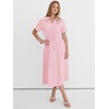 image:imageANRABESS Women Summer Short Sleeve Midi Dress Striped amp Gingham Casual ALine Button Collar Shirt Dress Beach amp VacationPink White Plaid