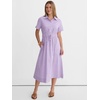image:imageANRABESS Women Summer Short Sleeve Midi Dress Striped amp Gingham Casual ALine Button Collar Shirt Dress Beach amp VacationPurple White Stripe