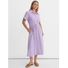 image:imageANRABESS Women Summer Short Sleeve Midi Dress Striped amp Gingham Casual ALine Button Collar Shirt Dress Beach amp VacationPurple White Stripe