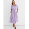 image:imageANRABESS Women Summer Short Sleeve Midi Dress Striped amp Gingham Casual ALine Button Collar Shirt Dress Beach amp VacationPurple White Stripe