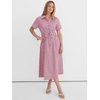 image:imageANRABESS Women Summer Short Sleeve Midi Dress Striped amp Gingham Casual ALine Button Collar Shirt Dress Beach amp VacationRed White Plaid