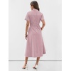 image:imageANRABESS Women Summer Short Sleeve Midi Dress Striped amp Gingham Casual ALine Button Collar Shirt Dress Beach amp VacationRed White Stripe