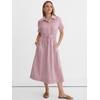 image:imageANRABESS Women Summer Short Sleeve Midi Dress Striped amp Gingham Casual ALine Button Collar Shirt Dress Beach amp VacationRed White Stripe