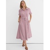 image:imageANRABESS Women Summer Short Sleeve Midi Dress Striped amp Gingham Casual ALine Button Collar Shirt Dress Beach amp VacationRed White Stripe
