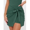 image:imageANRABESS Women Summer Sleeveless Bodycon Tie Waist Romper Skort Mini Tennis Athletic Dress Built Shorts Casual Vacation DressDark Green