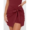 image:imageANRABESS Women Summer Sleeveless Bodycon Tie Waist Romper Skort Mini Tennis Athletic Dress Built Shorts Casual Vacation DressDeep Red