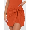 image:imageANRABESS Women Summer Sleeveless Bodycon Tie Waist Romper Skort Mini Tennis Athletic Dress Built Shorts Casual Vacation DressOrange