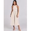 image:imageANRABESS Womens 2026 Summer Casual Maxi Dress A line Tiered Flowy Sleeveless Crewneck T Shirt Beach Travel Long DressesApricot