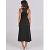 image:imageANRABESS Womens 2026 Summer Casual Maxi Dress A line Tiered Flowy Sleeveless Crewneck T Shirt Beach Travel Long DressesBlack