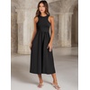 image:imageANRABESS Womens 2026 Summer Casual Maxi Dress A line Tiered Flowy Sleeveless Crewneck T Shirt Beach Travel Long DressesBlack
