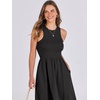 image:imageANRABESS Womens 2026 Summer Casual Maxi Dress A line Tiered Flowy Sleeveless Crewneck T Shirt Beach Travel Long DressesBlack