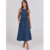 image:imageANRABESS Womens 2026 Summer Casual Maxi Dress A line Tiered Flowy Sleeveless Crewneck T Shirt Beach Travel Long DressesBlue