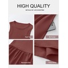 image:imageANRABESS Womens 2026 Summer Casual Maxi Dress A line Tiered Flowy Sleeveless Crewneck T Shirt Beach Travel Long DressesBrick Red