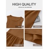 image:imageANRABESS Womens 2026 Summer Casual Maxi Dress A line Tiered Flowy Sleeveless Crewneck T Shirt Beach Travel Long DressesCaramel