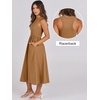 image:imageANRABESS Womens 2026 Summer Casual Maxi Dress A line Tiered Flowy Sleeveless Crewneck T Shirt Beach Travel Long DressesCaramel
