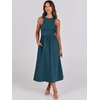 image:imageANRABESS Womens 2026 Summer Casual Maxi Dress A line Tiered Flowy Sleeveless Crewneck T Shirt Beach Travel Long DressesCyan
