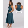 image:imageANRABESS Womens 2026 Summer Casual Maxi Dress A line Tiered Flowy Sleeveless Crewneck T Shirt Beach Travel Long DressesCyan