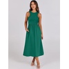 image:imageANRABESS Womens 2026 Summer Casual Maxi Dress A line Tiered Flowy Sleeveless Crewneck T Shirt Beach Travel Long DressesDark Green