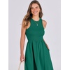image:imageANRABESS Womens 2026 Summer Casual Maxi Dress A line Tiered Flowy Sleeveless Crewneck T Shirt Beach Travel Long DressesDark Green