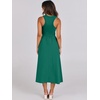 image:imageANRABESS Womens 2026 Summer Casual Maxi Dress A line Tiered Flowy Sleeveless Crewneck T Shirt Beach Travel Long DressesDark Green