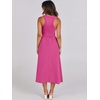image:imageANRABESS Womens 2026 Summer Casual Maxi Dress A line Tiered Flowy Sleeveless Crewneck T Shirt Beach Travel Long DressesHot Pink