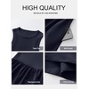 image:imageANRABESS Womens 2026 Summer Casual Maxi Dress A line Tiered Flowy Sleeveless Crewneck T Shirt Beach Travel Long DressesNavy Blue