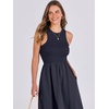 image:imageANRABESS Womens 2026 Summer Casual Maxi Dress A line Tiered Flowy Sleeveless Crewneck T Shirt Beach Travel Long DressesNavy Blue