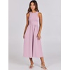 image:imageANRABESS Womens 2026 Summer Casual Maxi Dress A line Tiered Flowy Sleeveless Crewneck T Shirt Beach Travel Long DressesPink