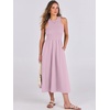 image:imageANRABESS Womens 2026 Summer Casual Maxi Dress A line Tiered Flowy Sleeveless Crewneck T Shirt Beach Travel Long DressesPink