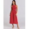 image:imageANRABESS Womens 2026 Summer Casual Maxi Dress A line Tiered Flowy Sleeveless Crewneck T Shirt Beach Travel Long DressesRed