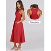 image:imageANRABESS Womens 2026 Summer Casual Maxi Dress A line Tiered Flowy Sleeveless Crewneck T Shirt Beach Travel Long DressesRed