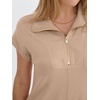 image:imageANRABESS Womens Cap Sleeve Half Zip Dress Casual Soft Summer TShirt Dresses with Pockets for Travel Vacation amp Daily WearAlmond