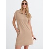 image:imageANRABESS Womens Cap Sleeve Half Zip Dress Casual Soft Summer TShirt Dresses with Pockets for Travel Vacation amp Daily WearAlmond