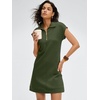 image:imageANRABESS Womens Cap Sleeve Half Zip Dress Casual Soft Summer TShirt Dresses with Pockets for Travel Vacation amp Daily WearArmy Green