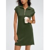 image:imageANRABESS Womens Cap Sleeve Half Zip Dress Casual Soft Summer TShirt Dresses with Pockets for Travel Vacation amp Daily WearArmy Green