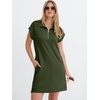 image:imageANRABESS Womens Cap Sleeve Half Zip Dress Casual Soft Summer TShirt Dresses with Pockets for Travel Vacation amp Daily WearArmy Green