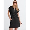 image:imageANRABESS Womens Cap Sleeve Half Zip Dress Casual Soft Summer TShirt Dresses with Pockets for Travel Vacation amp Daily WearBlack