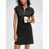 image:imageANRABESS Womens Cap Sleeve Half Zip Dress Casual Soft Summer TShirt Dresses with Pockets for Travel Vacation amp Daily WearBlack