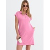 image:imageANRABESS Womens Cap Sleeve Half Zip Dress Casual Soft Summer TShirt Dresses with Pockets for Travel Vacation amp Daily WearPink