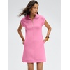 image:imageANRABESS Womens Cap Sleeve Half Zip Dress Casual Soft Summer TShirt Dresses with Pockets for Travel Vacation amp Daily WearPink